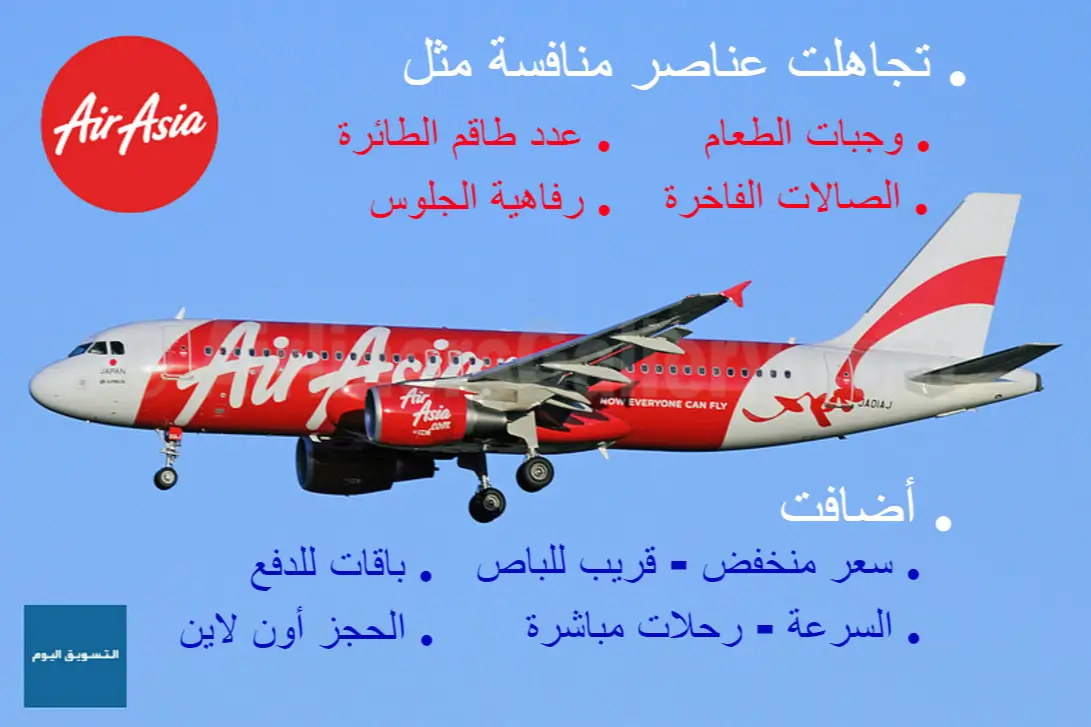  مثال من أمثلة استراتيجية المحيط الأزرق Air Asia خطوط طيران 